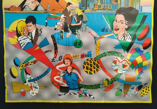 rare 1980 FIORUCCI New Wave Fashion Poster NYC, Milan, MEMPHIS era 80s