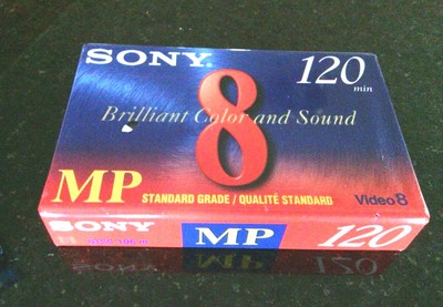 Sony Camcorder Blank Video Tapes 8mm MP 120 Pack 2 New Cassette Grade Sealed mp