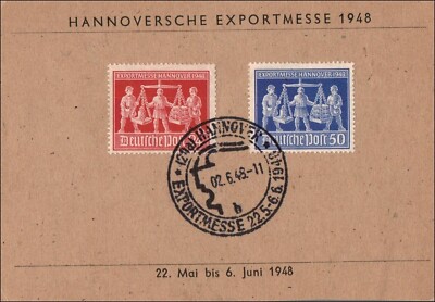 Germany 1948 Hannover Export Fair Deutsche Post Card SHS Postal History