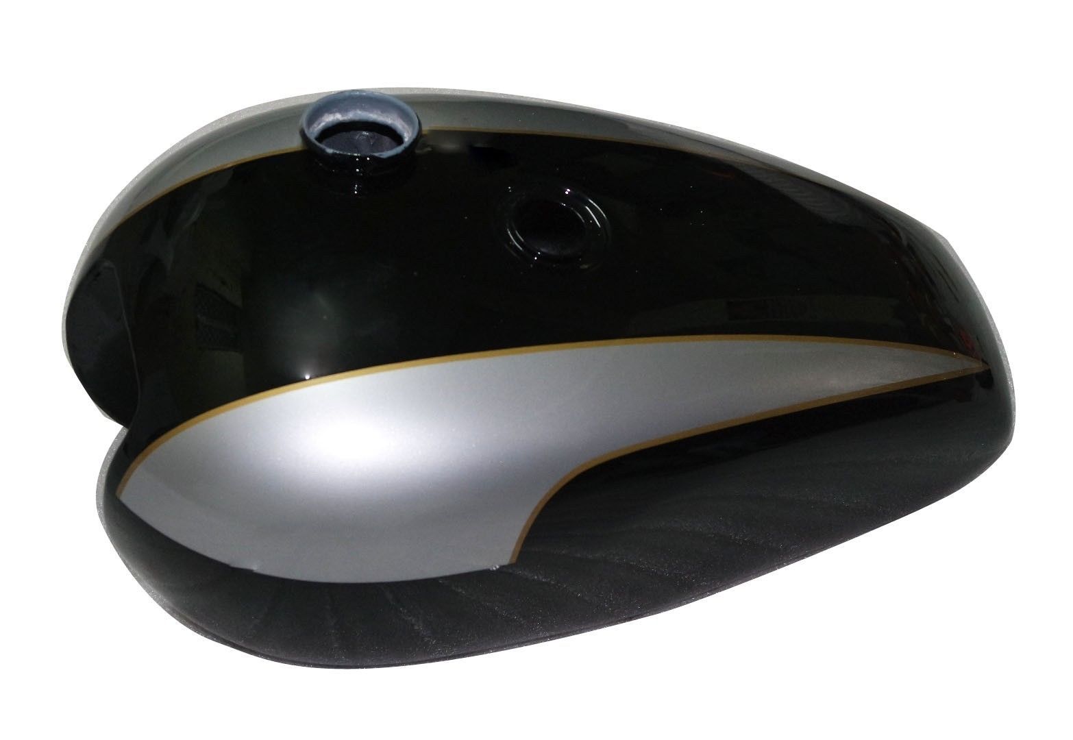 Fits Triumph T140 Steel Silver & Black Painted Oil in Frame Petrol Fuel Tank 