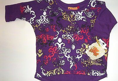 NWT $26 Girls Apple Bottoms Cute Purple Embroidered Logo Top Size 5/6 ~Must See!