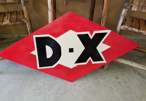 Huge 66x34 double sided D-X oil gas steel hand painted metal sign Heavy