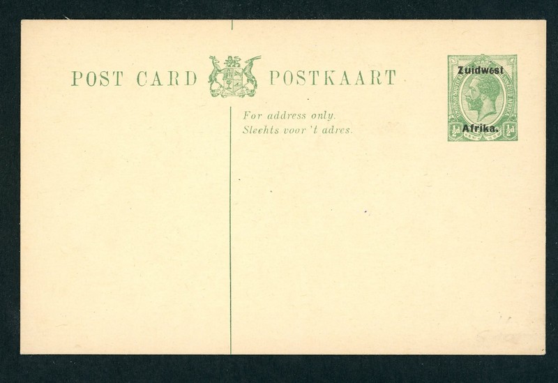 SÃ¼Dafrika Ganzsache Postkaart 1/2 D Zuidwest Afrika Ungebraucht