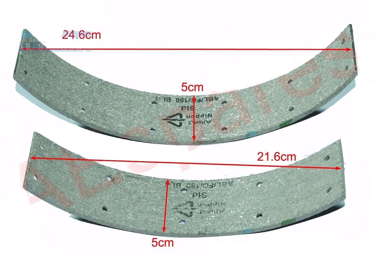 Rear Brake Shoe Linings Set With Rivets Mahindra Commander MM540 FC150 FC160