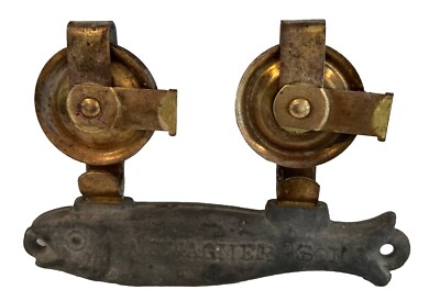 Antique Fishing Pulley Lead Brass Fish 1920 S A.C. Wagner & Son Trolling