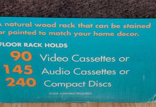 Storage CD DVD Organizer Multimedia Rack Wood Cabinet Movie Music Shelf Stand