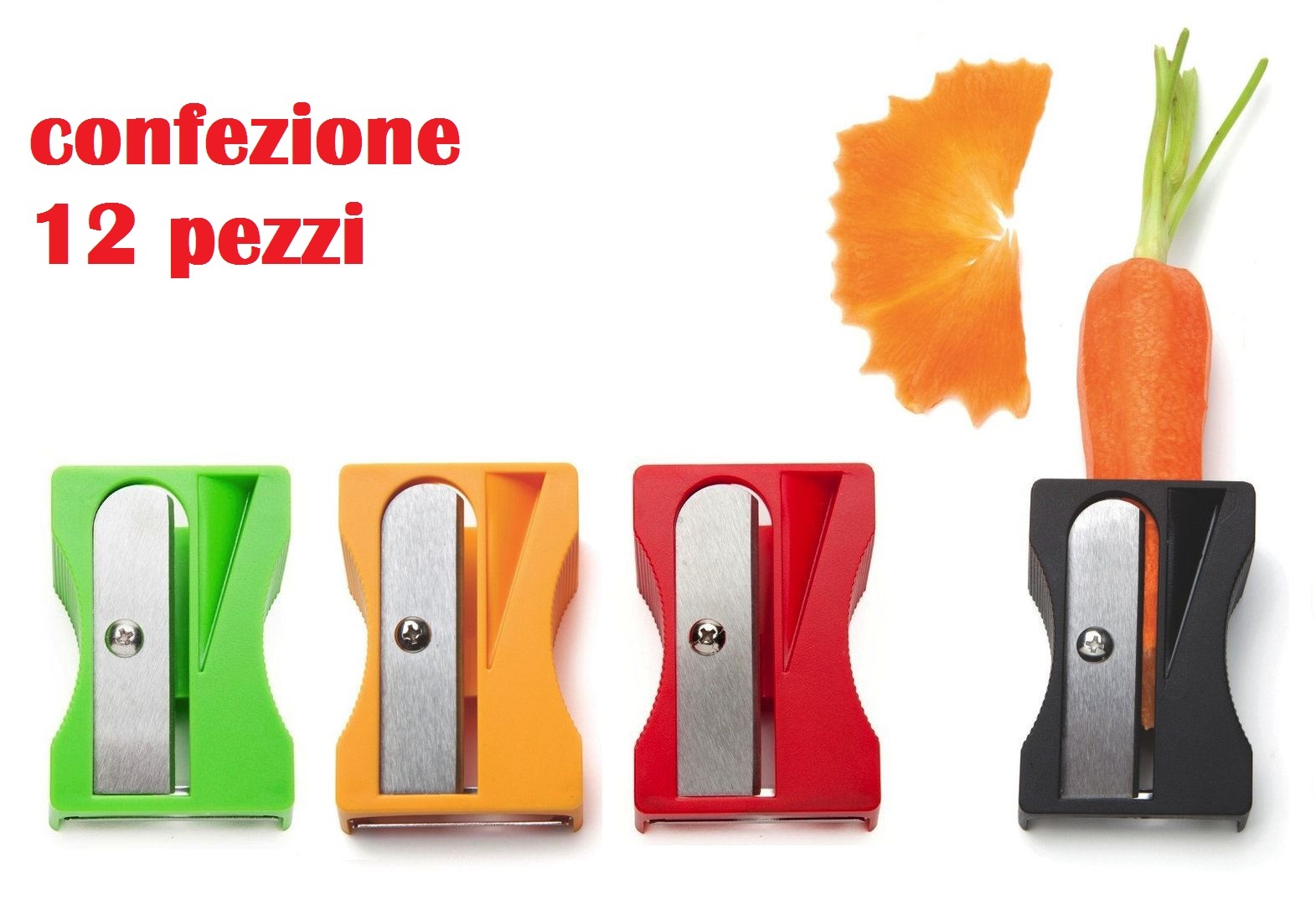Set 12 Pezzi Tempera Carote Sbuccia Zucchine Pela Taglia Decorazione Affetta moc