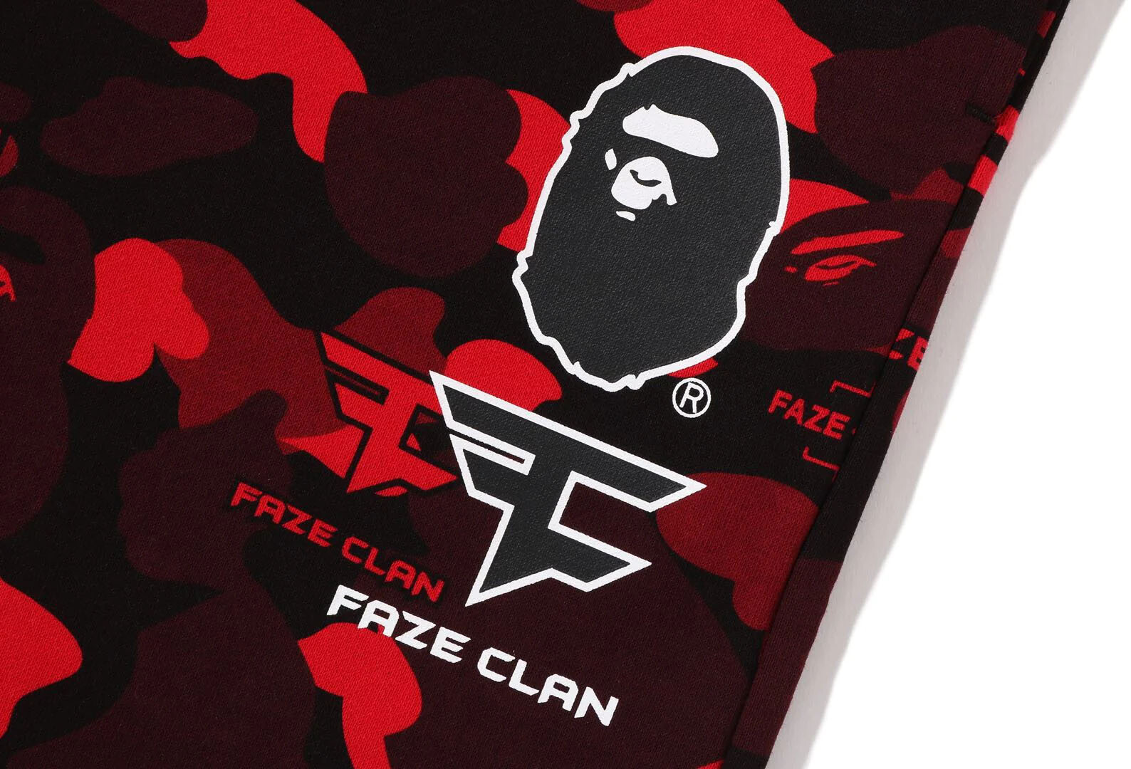 Pre-owned Bape A Bathing Ape Men's  X Faze Clan Sweat Pants In Red