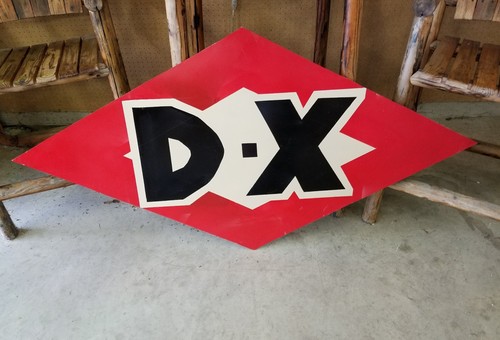 Huge 66x34 double sided D-X oil gas steel hand painted metal sign Heavy