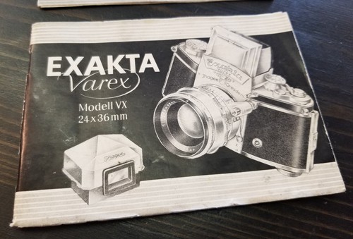 VINTAGE EXAKTA VAREX VX & VAREX IIA CAMERA GUIDE MANUALS / GERMAN