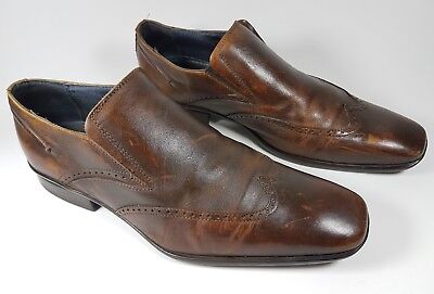 Clarks brown leather wingtip brogue shoes uk 8 eu 42