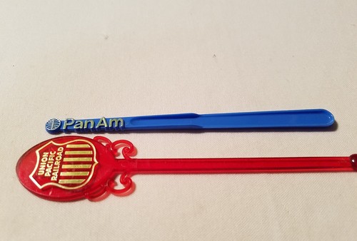 SWIZZLE STICKS PAN AM & UNION PACIFIC RAILROAD