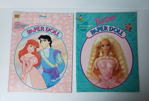 Paper Dolls Uncut Books Lot Of 9 Barbie Disney Shirley Temple More Vintage