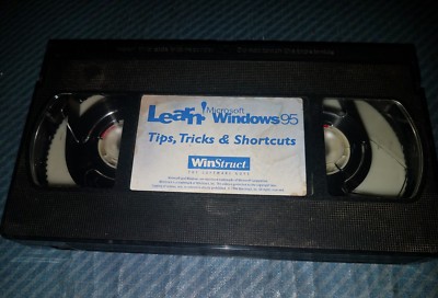 LEARN Microsoft Windows 95 [Tips, Tricks, & Shortcuts] VHS (No Box)