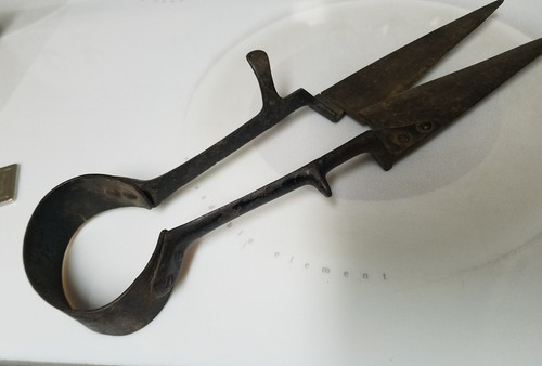 BUY IT NOW! Vtg.RARE CAST HANDLE /Metal Sheep Shears Farmers Cutters Scissors