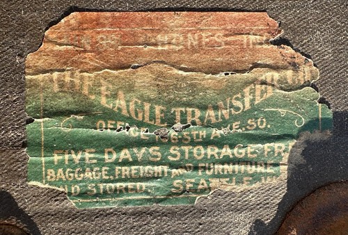 Vintage WOOD STEAMER TRUNK chest coffee table storage box antique wooden decor