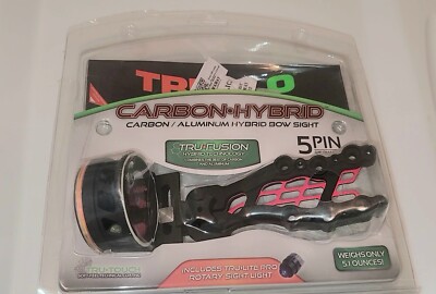 TruGlo Carbon Hybrid 5-Pin Bow Sight -TG7415B - Black- Open Box 