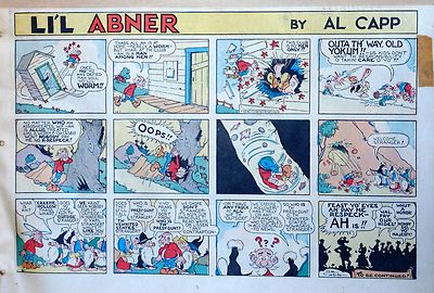 Li'l Abner by Al Capp - large half-page color Sunday comic - August 2, 1942
