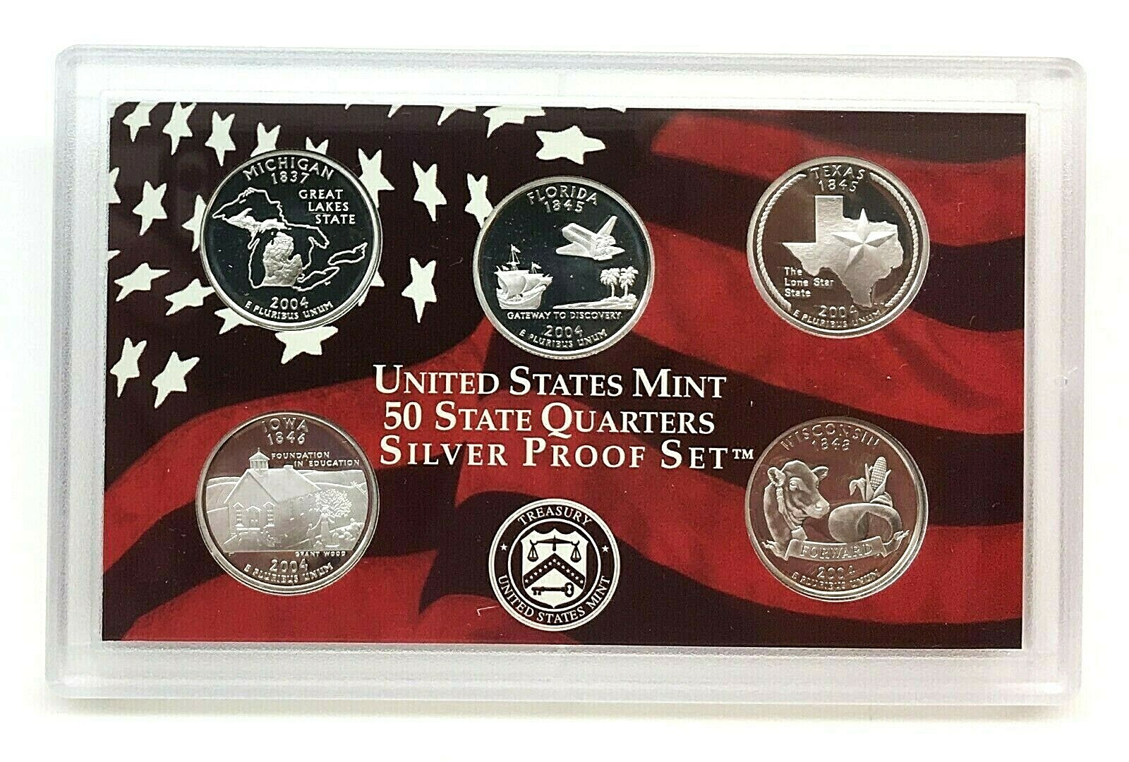 Lot of 4 - US Mint Silver Proof Sets (2) 2004, (1) 2005 & (1) 2006 W/ 
