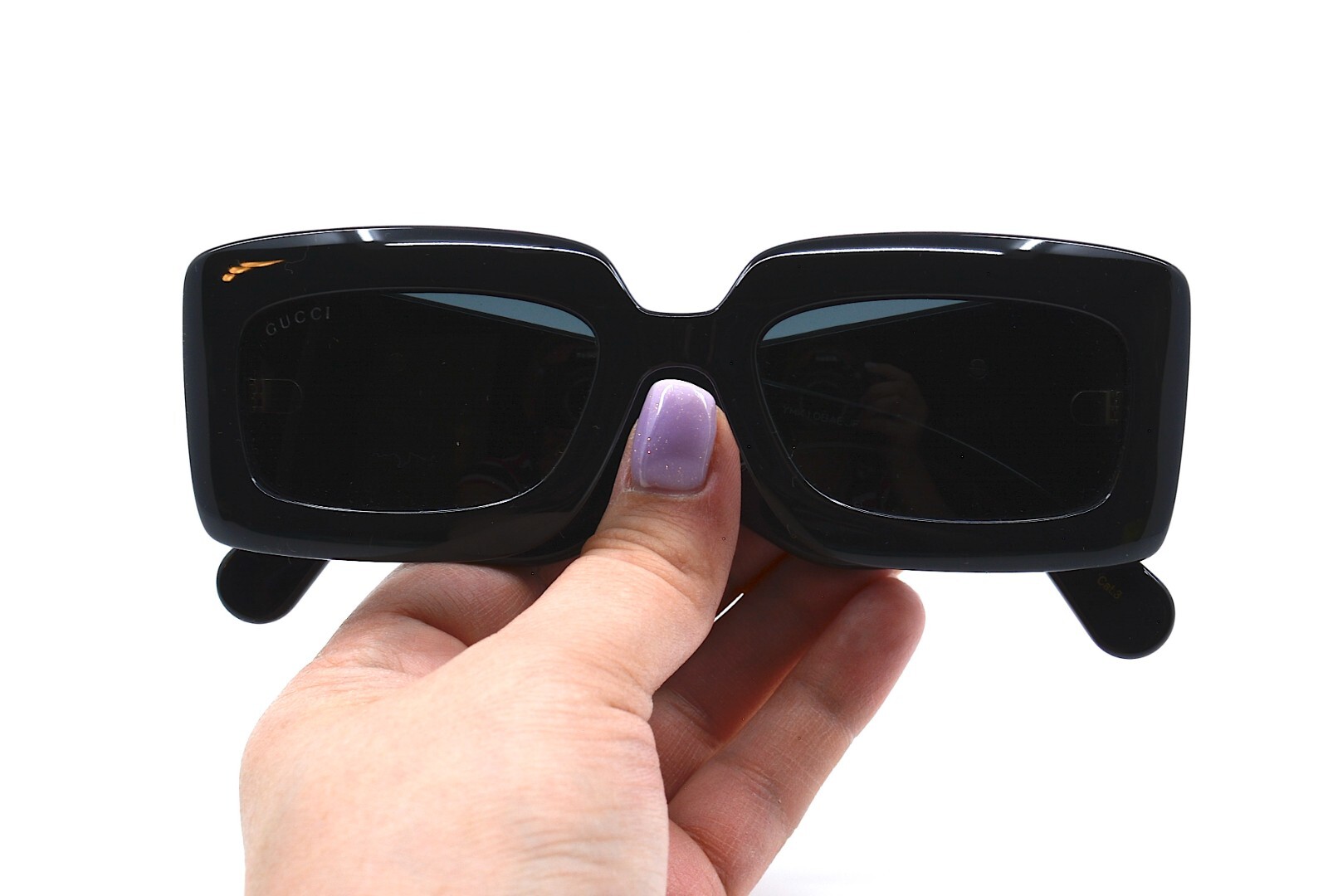 Pre-owned Gucci Gg0811s 001 Black Grey Authentic Sunglasses 53-21 In Gray