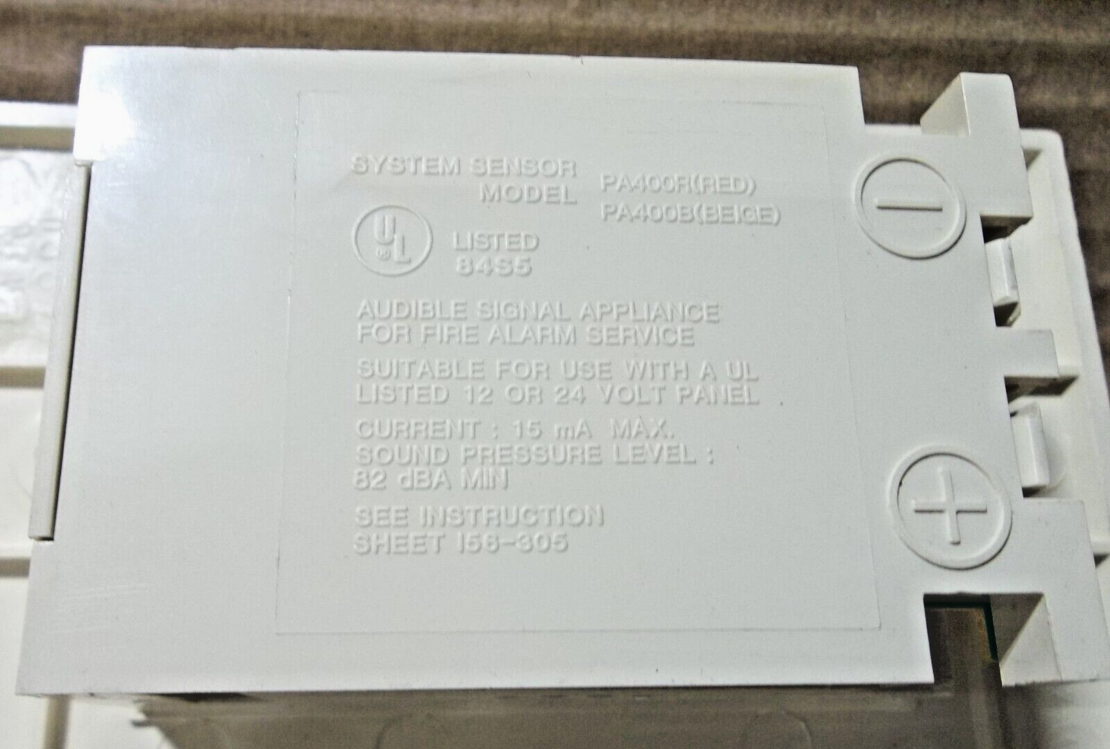 NEW PITTWAY SYSTEM SENSOR  PA400B AUDIBLE SIGNAL APPLIANCE FOR FIRE ALARM BIEGE