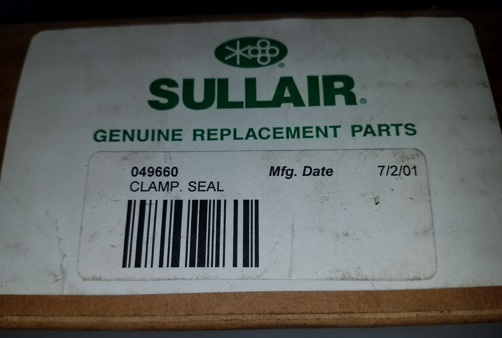 SULLAIR COMPRESSED AIR SYSTEMS - CLAMP, SEAL - P/N: 049660 (3