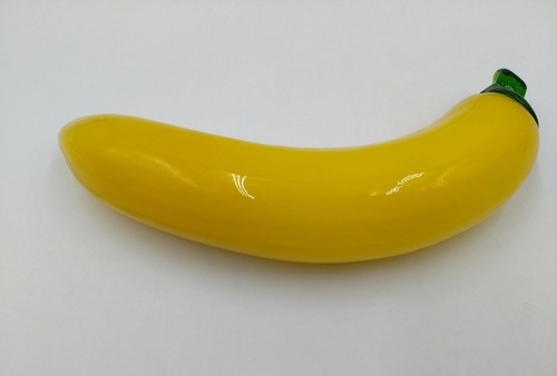 Glass Banana Fruit / Vegetable Murano Style Hand Blown Great large size 7 inch