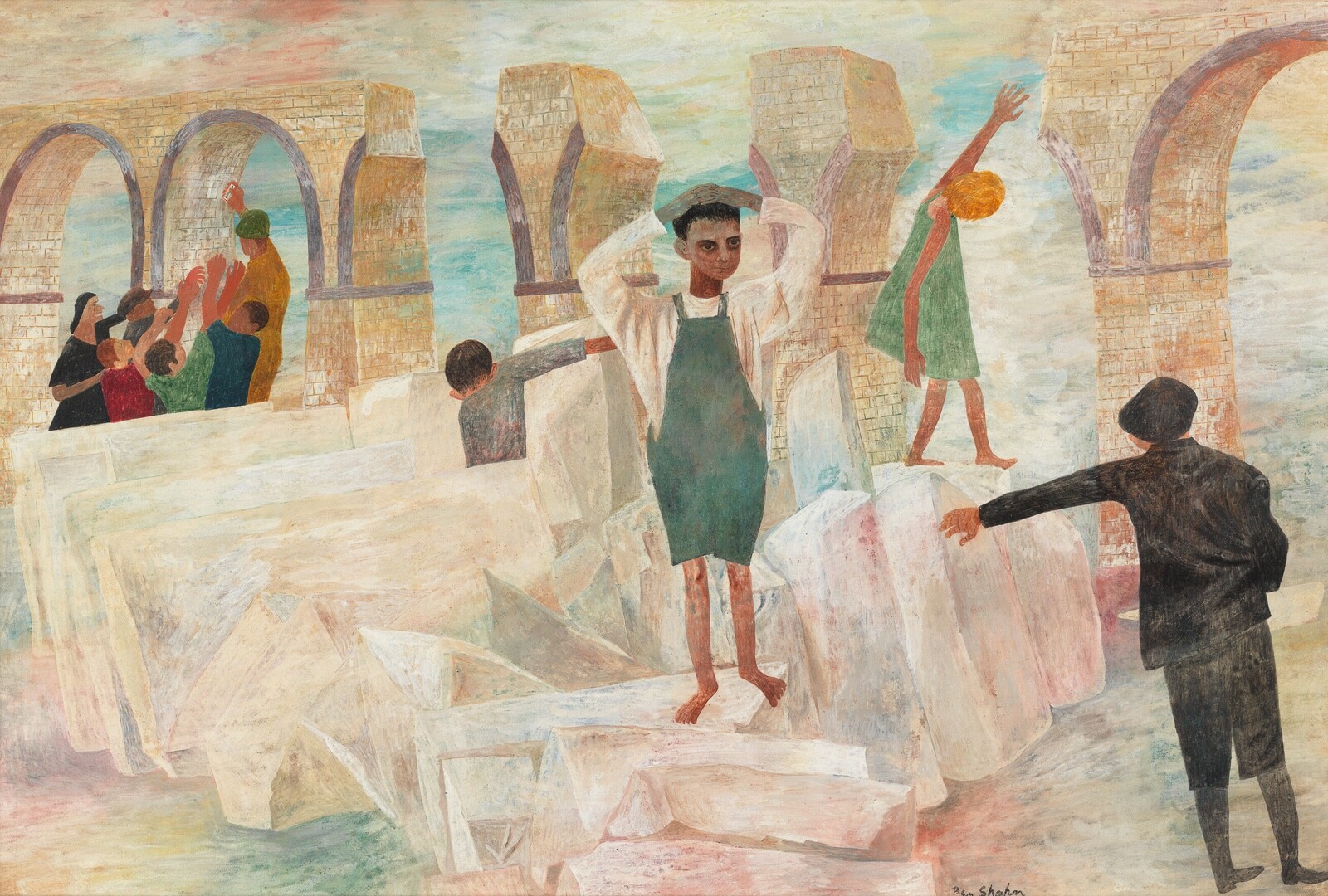 アート・デザイン・音楽 Ben Shahn Painting Ben Shahn : Reconstruction : 1945 : Archival Quality Art
