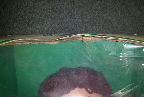 Vtg 1985 Cabbage Patch Kid  Brunette Brn Eyes light blue clothes with elephant.