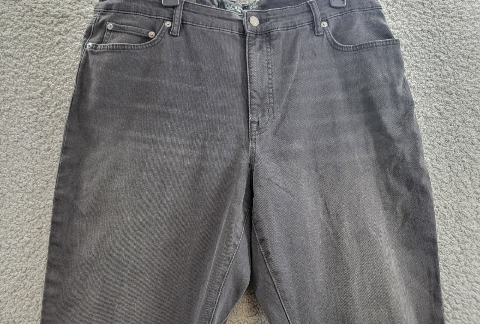 Lauren Ralph Lauren Plus-Size High-Rise Skinny Ankle Jeans Women's 18W Black - Picture 3 of 18