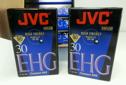 JVC TC-30 EHG Compact Blank Video Cassette EP Mode 90 Min Camcorder Lot Of 9 NEW