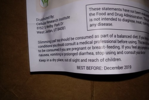 CRI Naturals 28 day Detox Tea