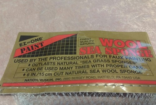Vtg Cut Natural Wool Sea Sponge 6in 15cm Faux Painting Bahamas EZ One Paint