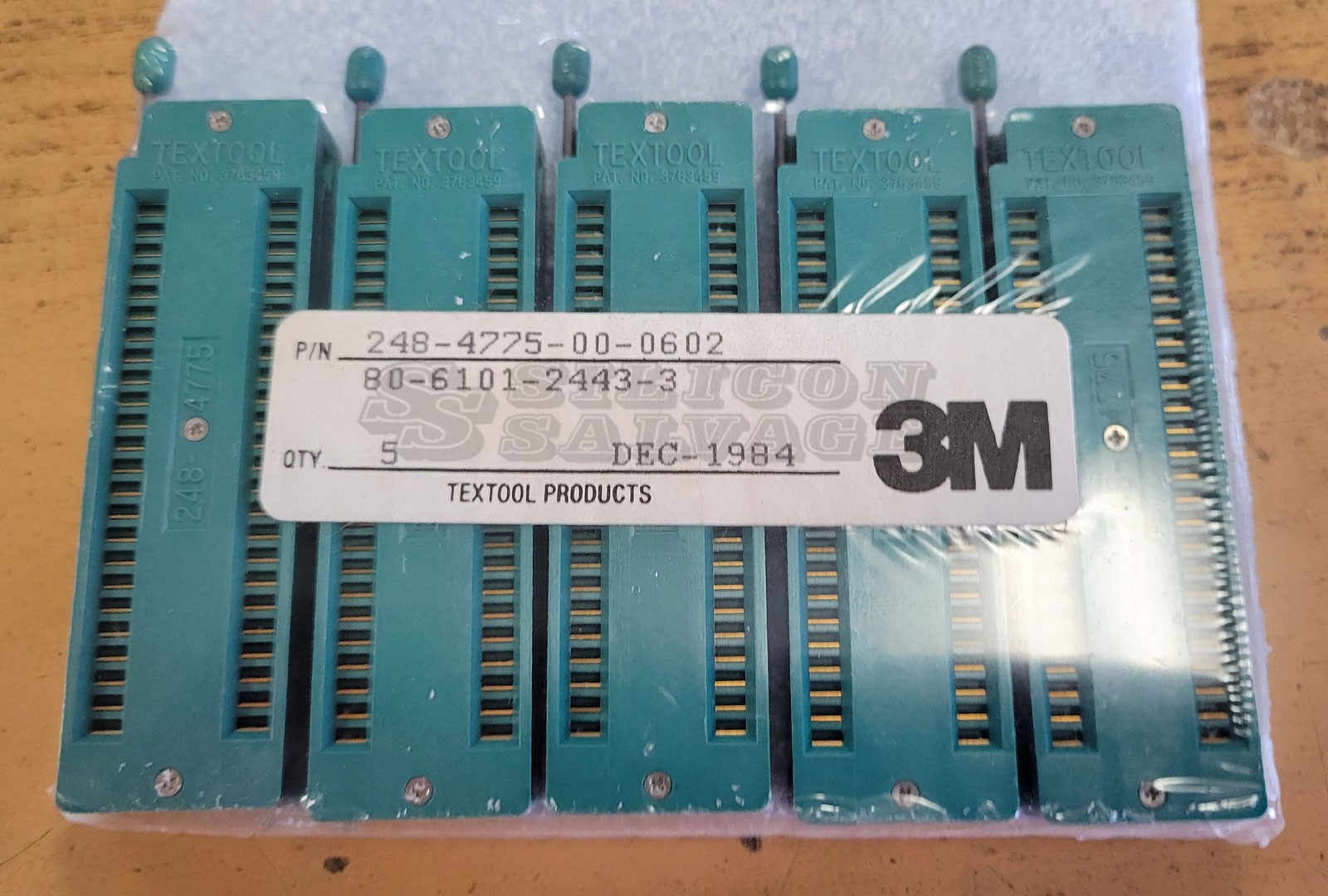 Lot 5 3M Textool 248-4775-00-0602 80-6101-2443-3 ZIP DIP II 48-pin Socket NEW