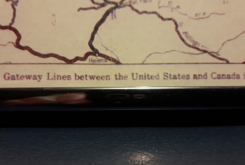 Rare Framed Map Print -  Gateway Lines between USA and Canada in the Northwest