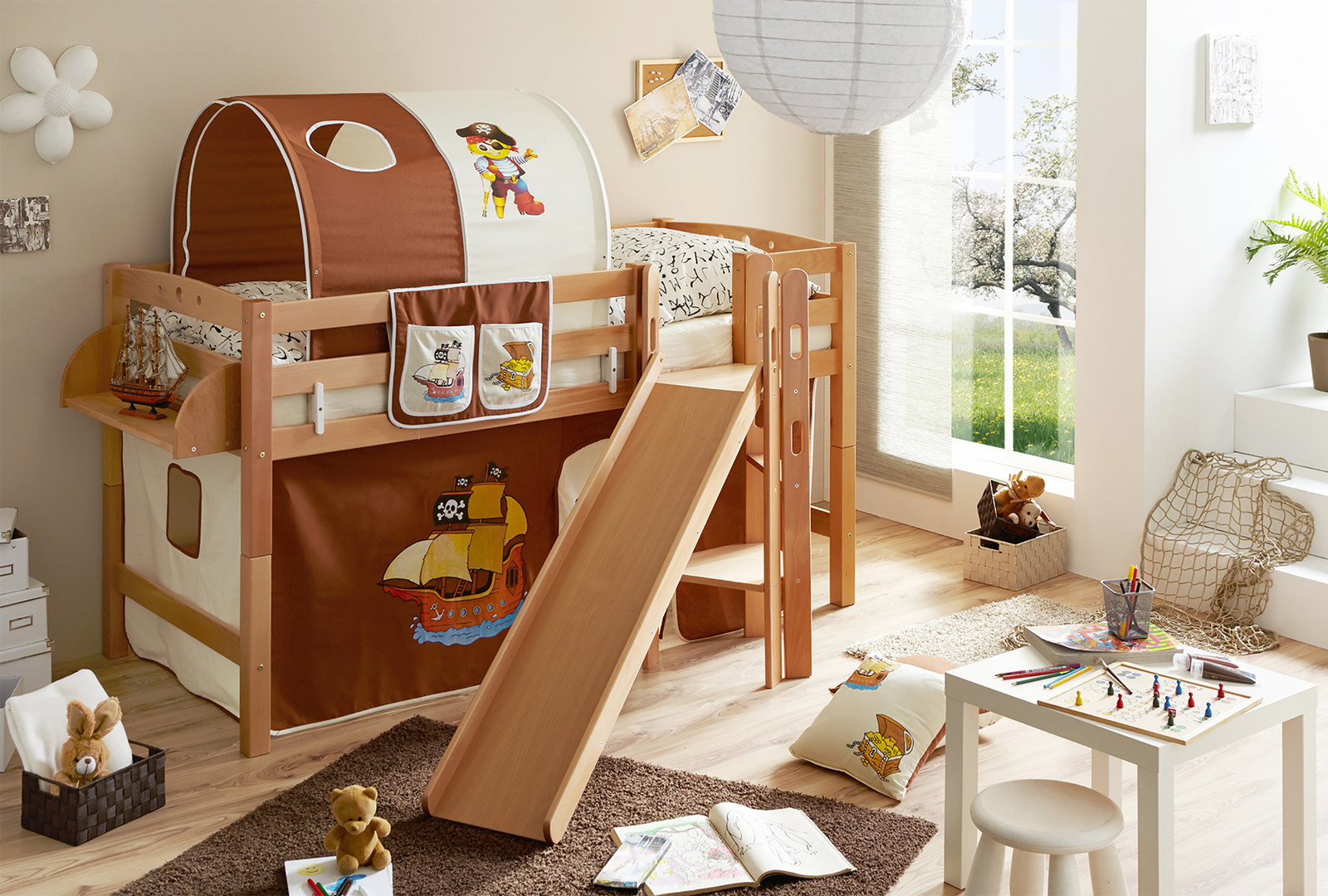 Kinderzimmer Spielzeug Mobel Kinderzimmerdeko Teilbar Mit Farbauswahl Kinderzimmer Ticaa Hochbett Mit Rutsche Podestbett Tino Buche Weiss Motiv Apollo Ensemble Nl