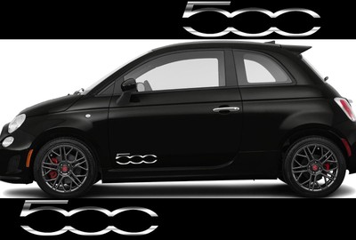Karosserie Exterieur Styling 2 X Fiat 500 Aufkleber Sticker Herzlinie Pulsschlag Tuning Embleme 