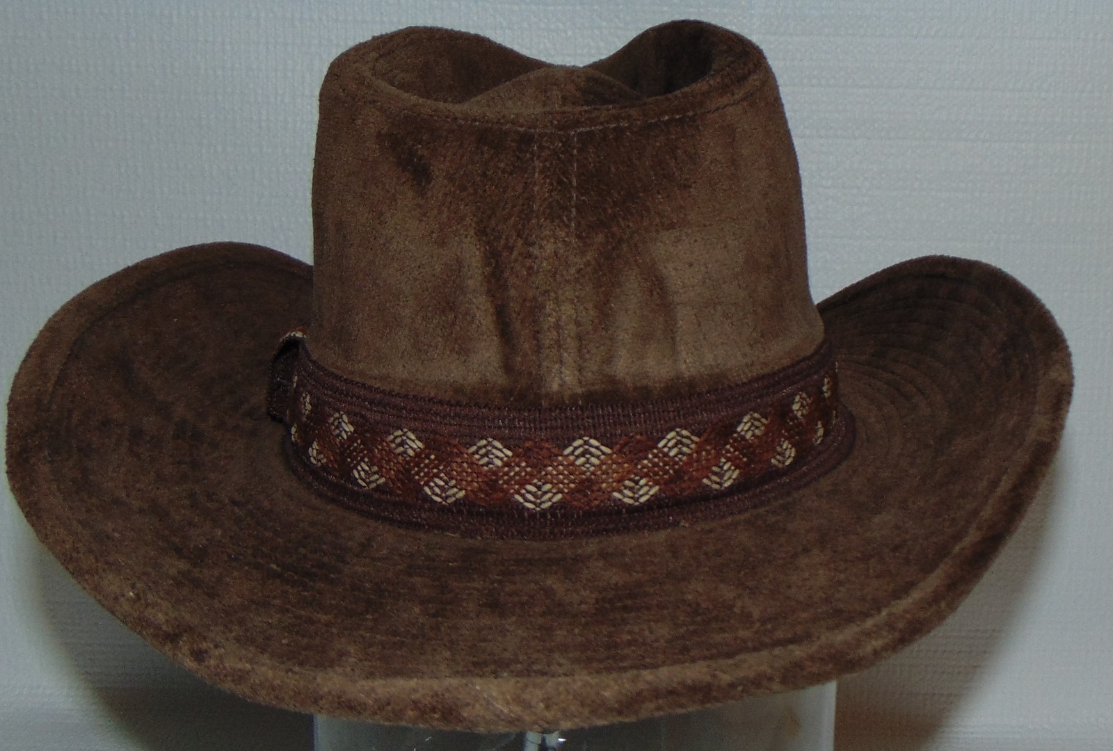 The Duke Collection Vintage Brown John Wayne Cowboy Hat Size L 7 1/4 - 7 3/8