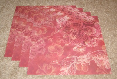 Creative Imaginations Single Sided Papers (4) ~ Sonnets Red Roses