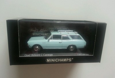 Opel Rekord C Break 66 sirius blau Modellauto 1:43