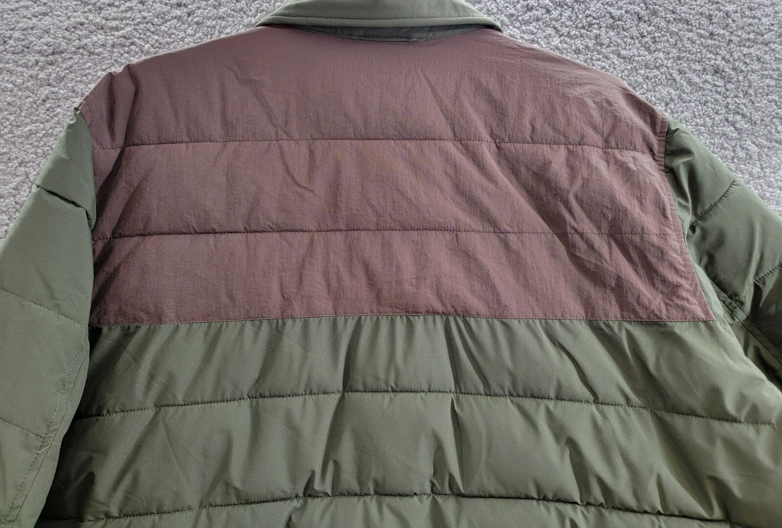 BASS OUTDOOR Colorblocked Padded Shacket Men's XL Green Snap Front Closure L/S - Picture 13 of 16