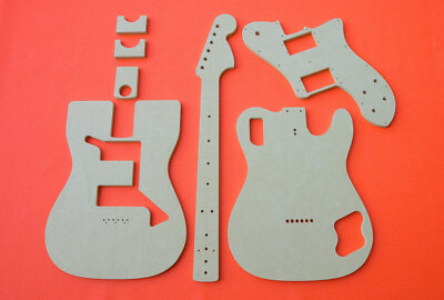 1974 Fender Telecaster Tele Deluxe wNeck Guitar Router Templates Set Luthier 1/2