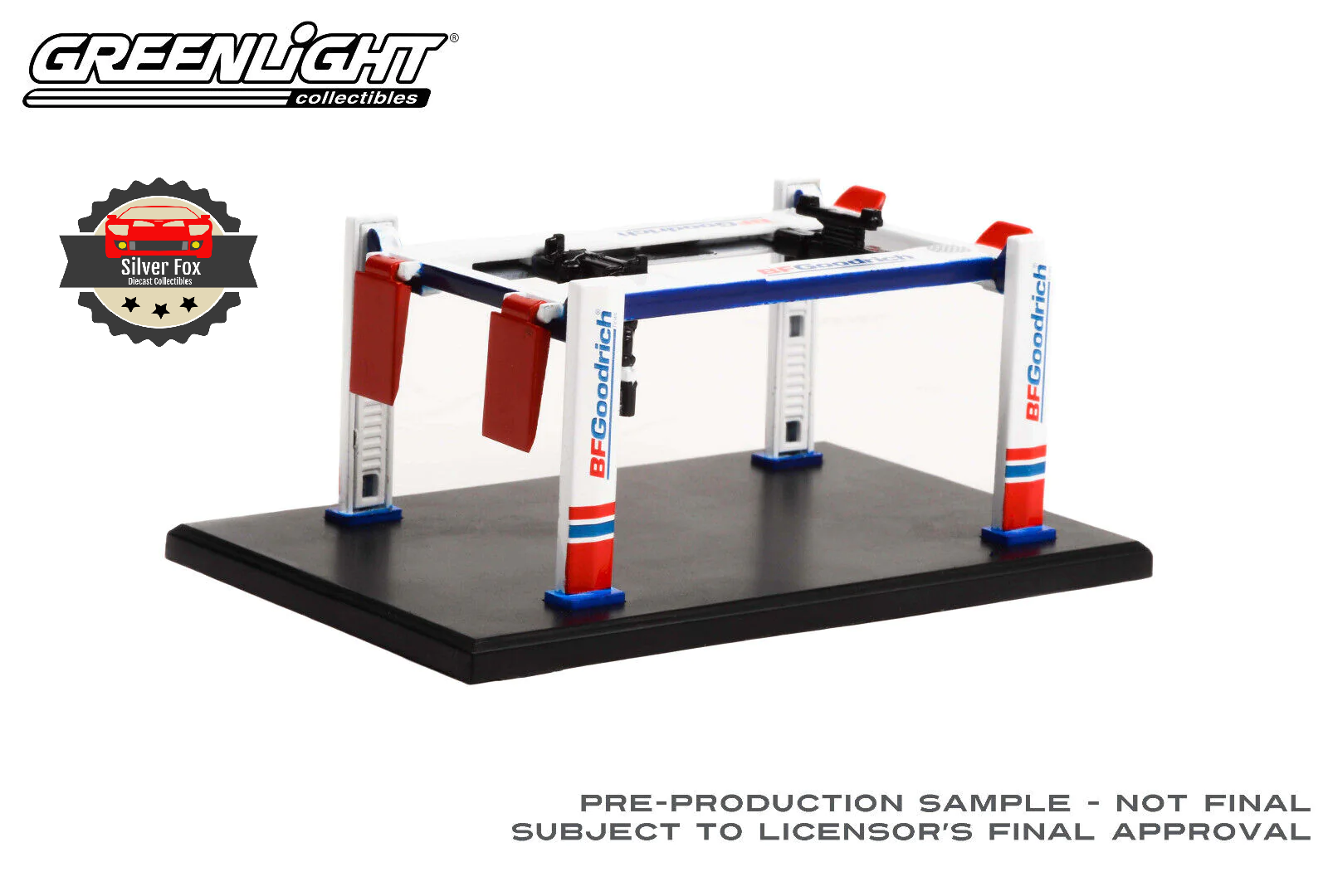 Greenlight 1/64 Four Post Lift Series 4 BF GOODRICH TIRES 16150B