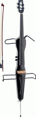 Stagg ECL 4/4 BK - Black Finish Electric Cello with Bow and Carrying Bag - NEW