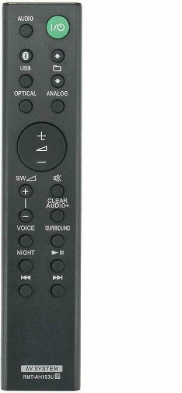 Rmt-Ah103U  Soundbar Remote Control Applicable For Sony Soundbar Ht-Ct80 Sa-Ct80