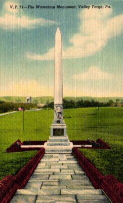The Waterman Monument Valley Forge Pennsylvania Postcard