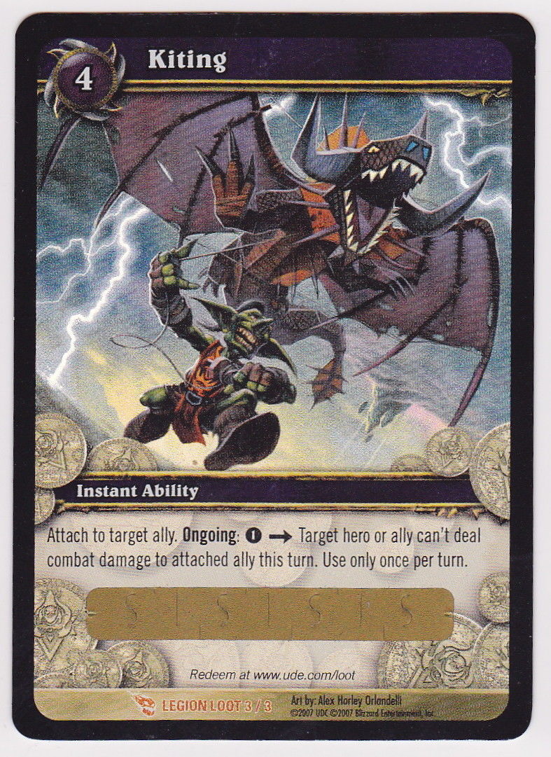 WOW World of Warcraft TCG Unscratched Loot Card Kiting Dragon Kite