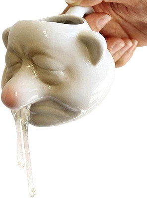 Ceramic Egg Yolk Separator, Funny Dwarf Egg White and Egg Yolk, from Nose to Hou