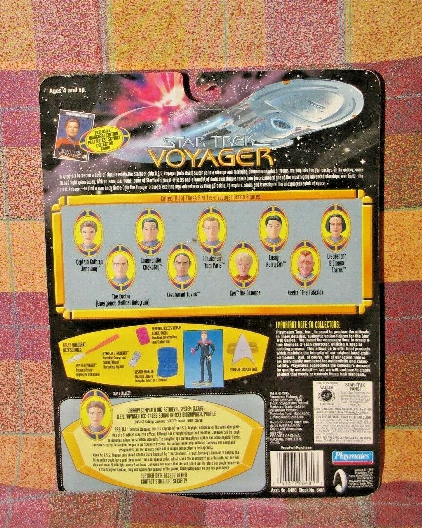 1995 PLAYMATES STAR TREK VOYAGER ACTION FIGURE CAPTAIN KATHRYN JANEWAY.