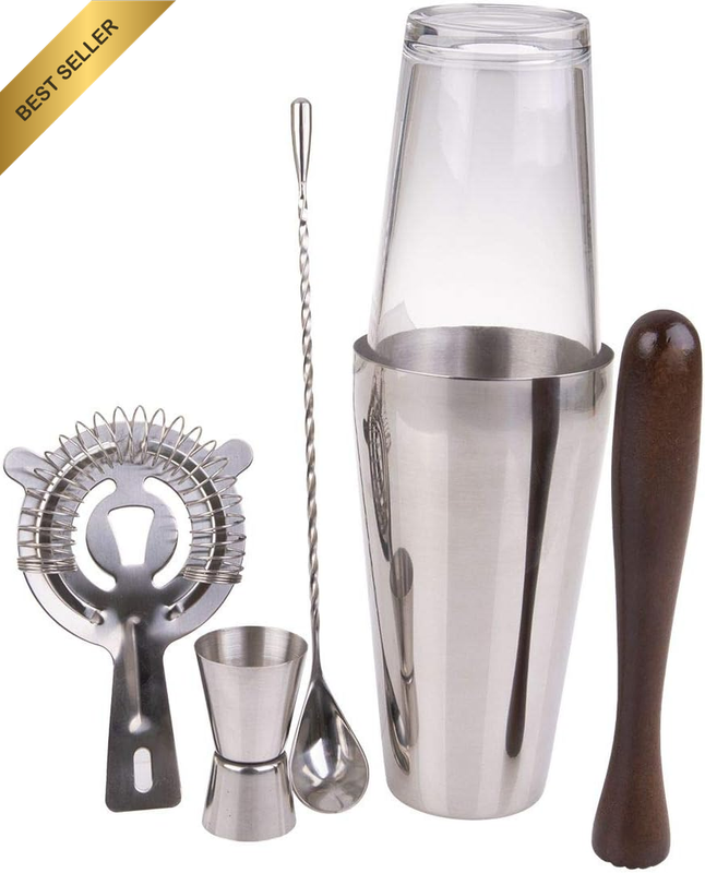 5 Piece Stainless Steel Cocktail Set